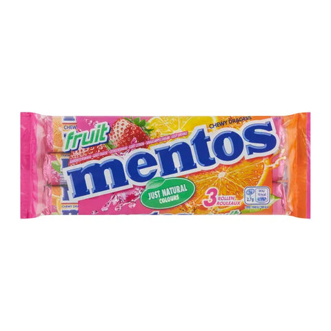 Mentos Fruit 3 Pack 25x114gr