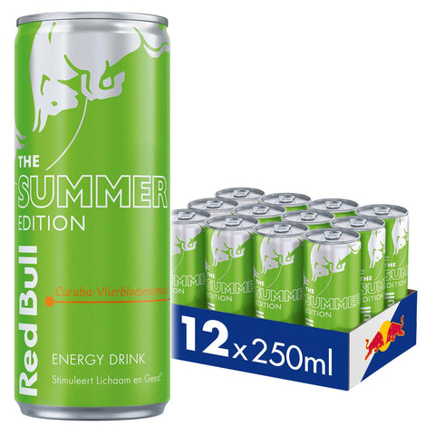 Red Bull GREEN elderflower and curuba 12x250ml